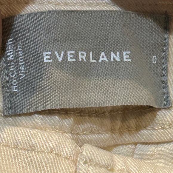 Everlane The Tencel Relaxed Chino Pants Parchment High Rise Women 0 NWT - Picture 3 of 11